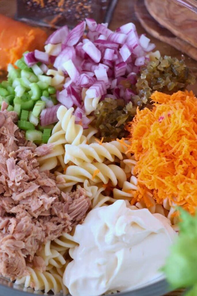 Tuna Pasta Salad Ingredients