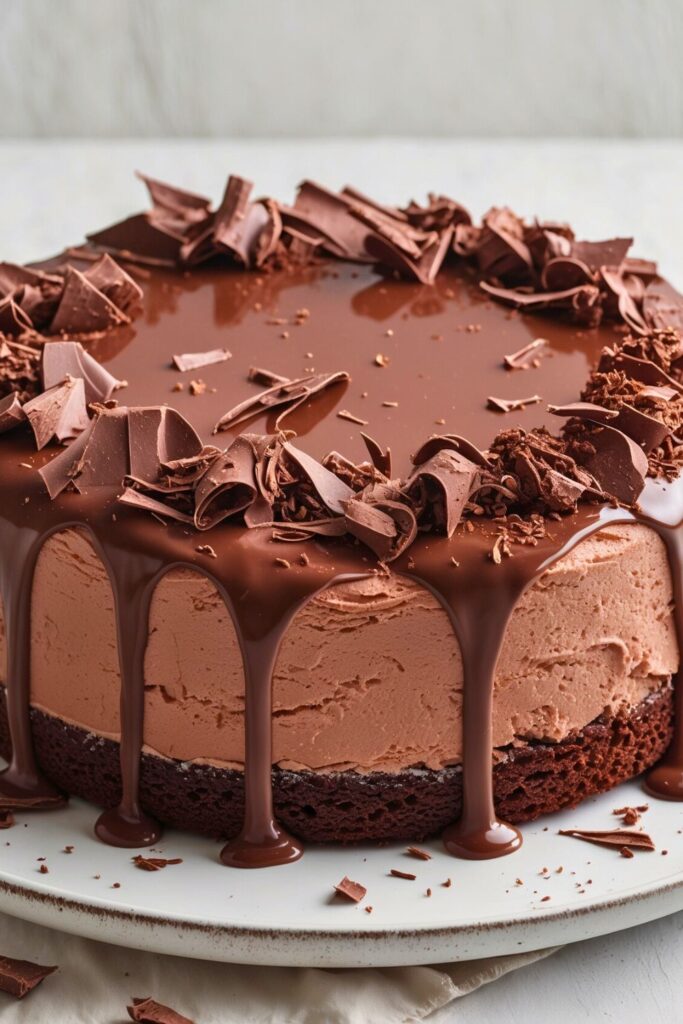 Assembling the Chocolate Zucchini Cake