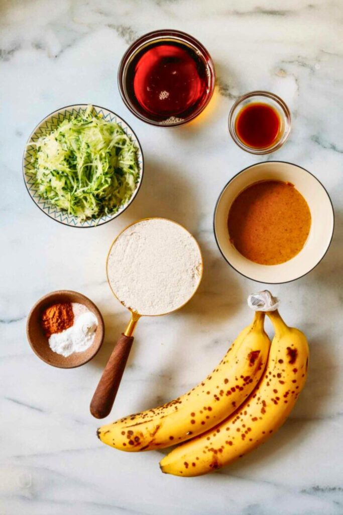 Banana Zucchini Bread Ingredients