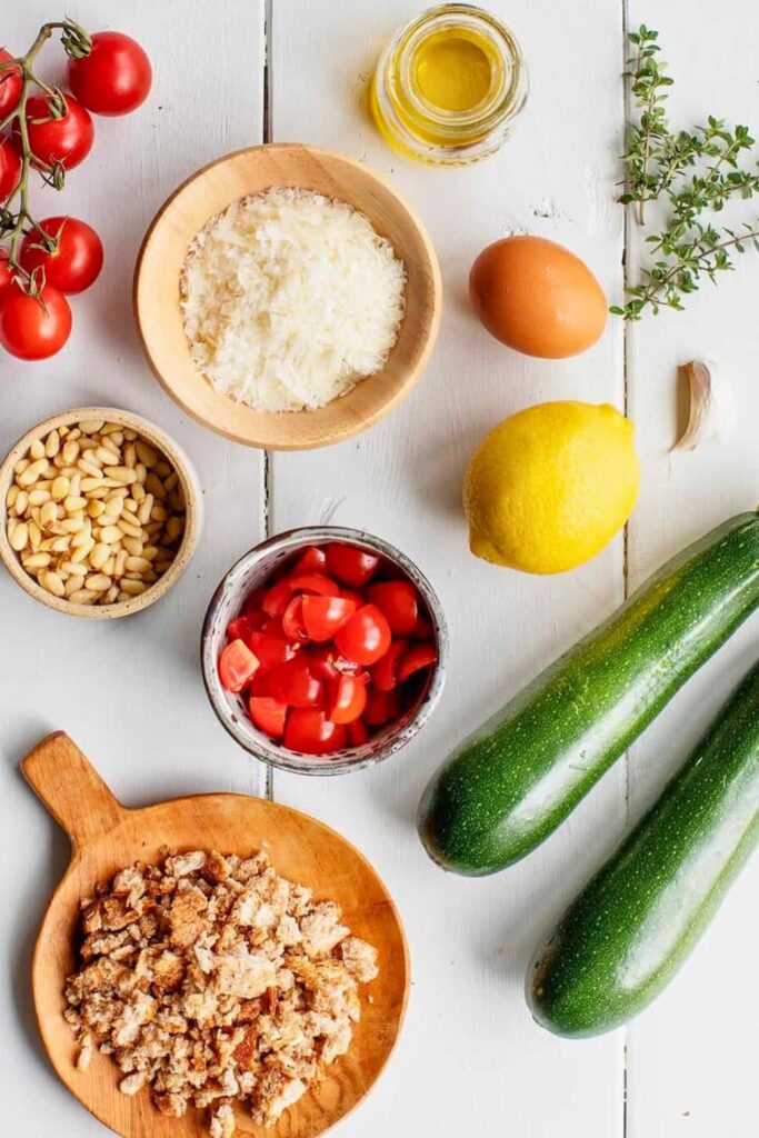 Stuffed Zucchini Boats Ingredients