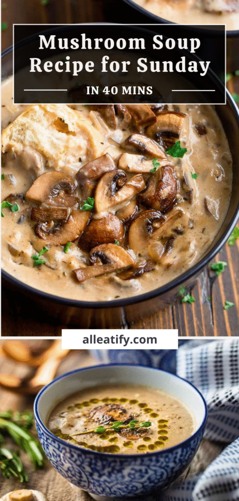 Mushroom Soup Recipe for Sunday in 40 Mins