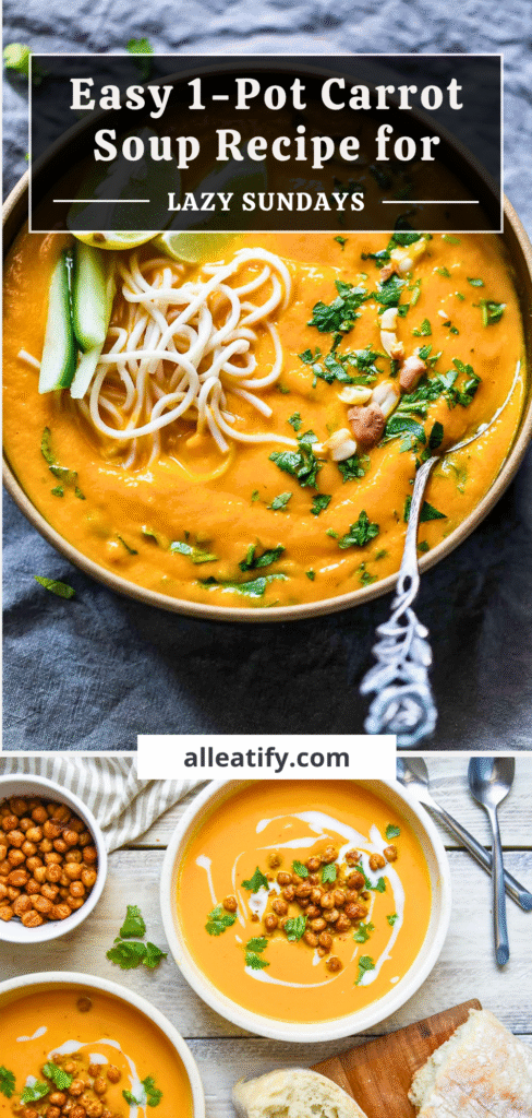 Easy 1-Pot Carrot Soup Recipe for Lazy Sundays