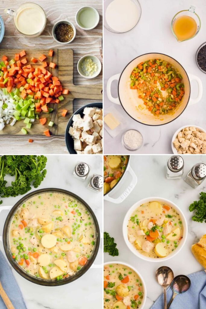 How to Make Creamy Chicken Vegetable Soup