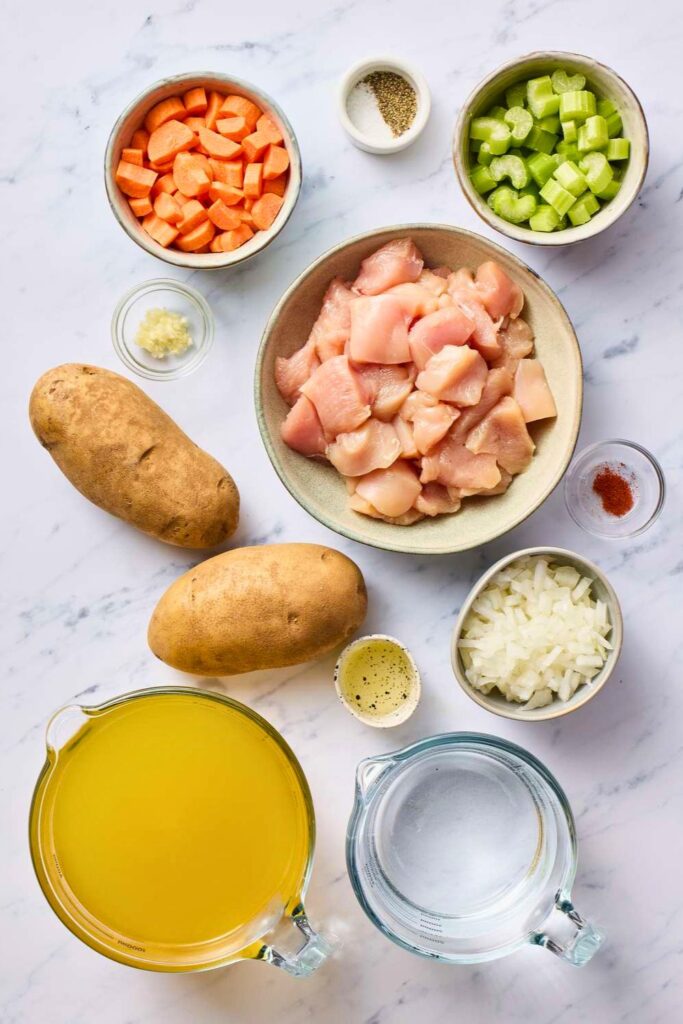 Ingredients for Chicken Potato Soup