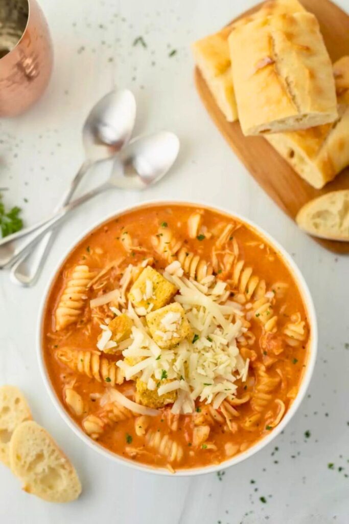 How to Serve Chicken Parmesan Soup