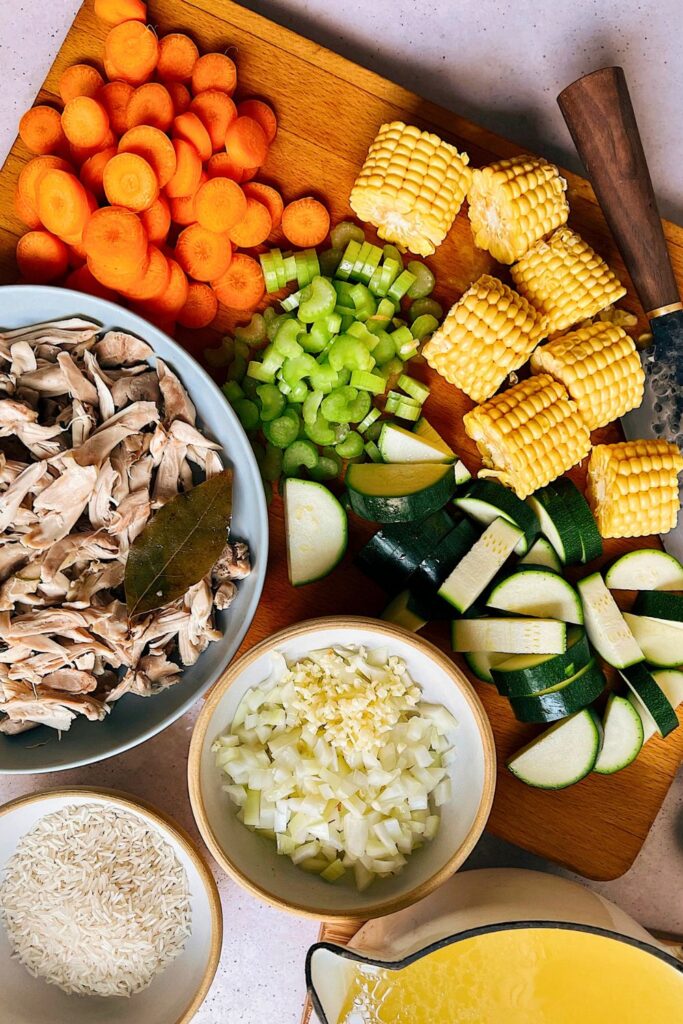 Ingredients for Caldo de Pollo