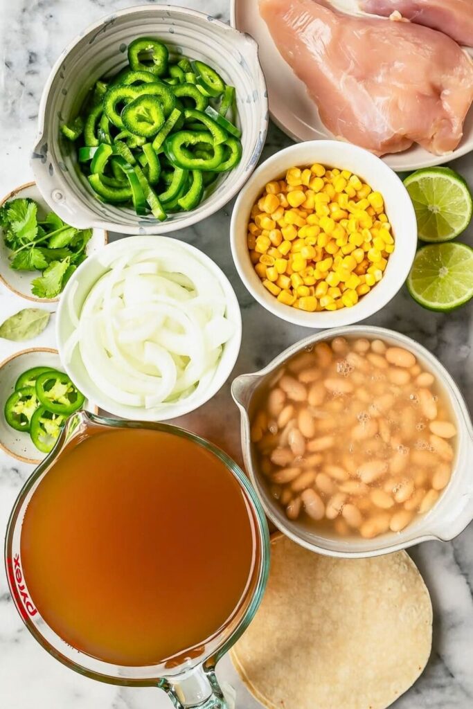Ingredients for White Chicken Chili