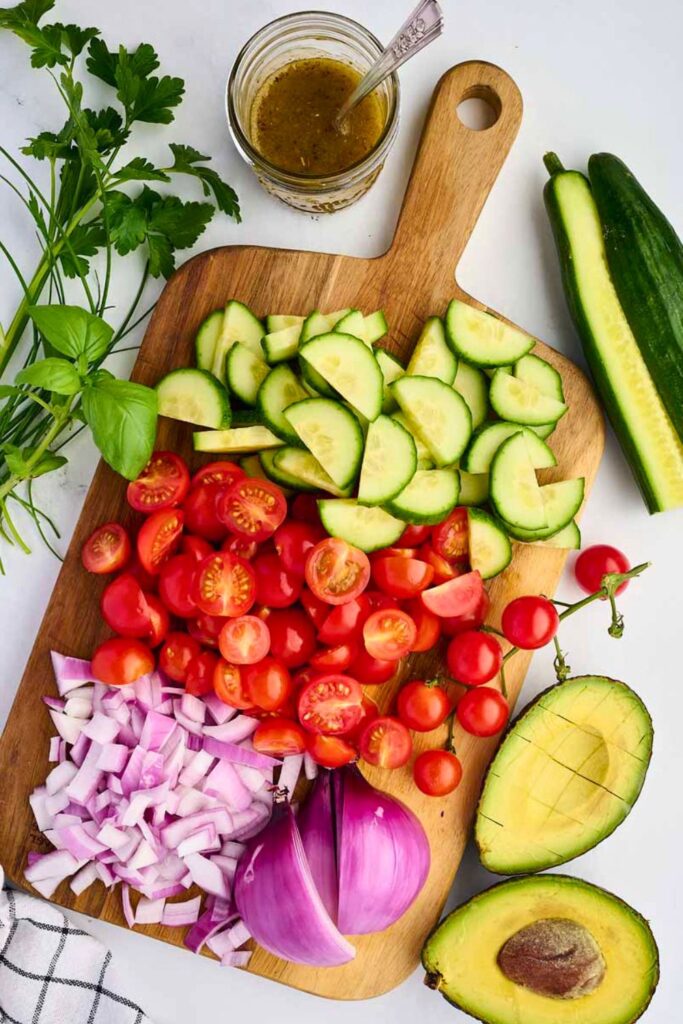 Cucumber Tomato Salad Ingredients