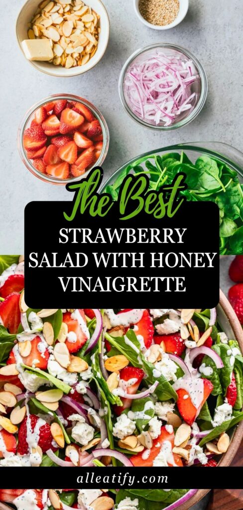 Best Strawberry Salad with Honey Vinaigrette for Hot Days