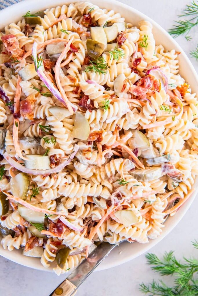 Dill Pickle Pasta Salad
