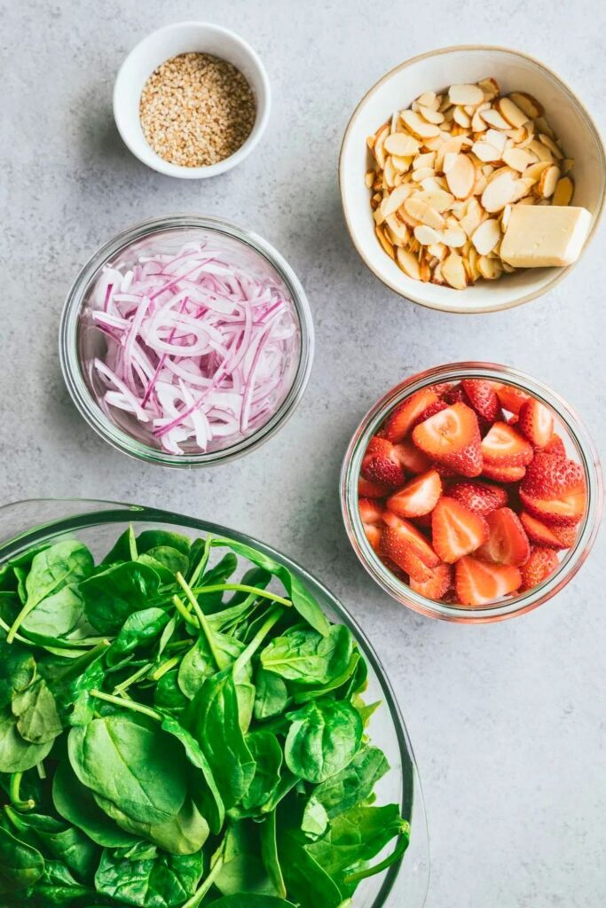 strawberry salad with honey vinaigrette Ingredients